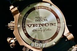 New Invicta Men 52MM SEA DRAGON Venom Black MOTHER OF PEARL Dial Chrono SS Watch