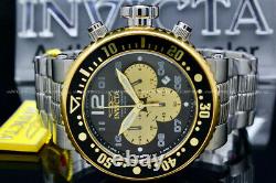 New Invicta Men's 52mm Pro Diver COMBAT SEAL Black/Gold Dial Chrono S. S Watch