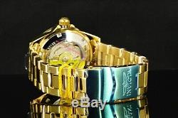 New Invicta Pro Diver Automatic with24 Jewels Gold Tone Blu Dial SS Bracelet Watch