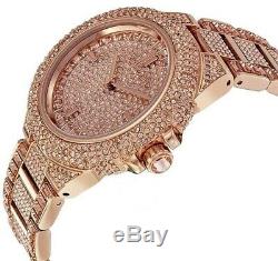 New MICHAEL KORS Camille Crystal Rose Dial Rose Gold-tone Ladies Watch MK5862