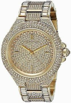 New Michael Kors Ladies Watch Mk5720 Gold Tone Pave Crystals Camille