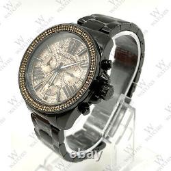 New Michael Kors MK5879 Women's Everest Black Rose Stainless-Steel Quartz Watch
