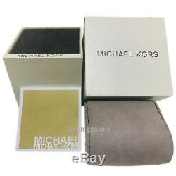 New Michael Kors MK6414 Women Parker Rose Gold Tone Black Acetate Bracelet Watch