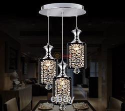 New Modern Crystal Chandelier Ceiling Lights Pendant Lamp LED Lighting 3 Lights