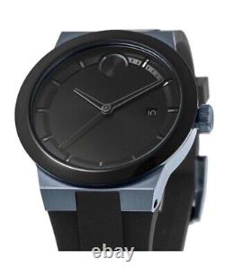 New Movado Bold Black Dial Black Silicone Strap Men's Watch 3600626