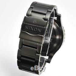 New NIXON Watch Mens 48-20 CHRONO All Black Multi A486-1320 A4861320