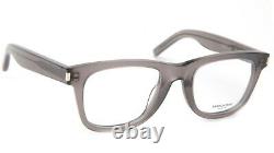 New Saint Laurent SL50 007 Crystal Gray Eyeglasses Frame 50-22-140mm B40mm Italy