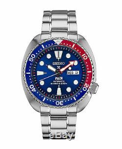 New Seiko Padi Automatic Prospex Pepsi Turtle Divers 200M Men's Watch SRPA21