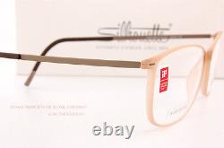 New Silhouette Eyeglass Frames URBAN LITE FULLRIM 1572 6059 Brown Crystal Unisex