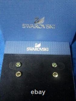 New Swarovski 1111912 Harley Crystal Silvernight Pierced Earring Set