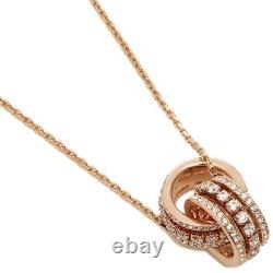 New Swarovski Further pendant Intertwined circles, Rose gold-tone plated-5419853