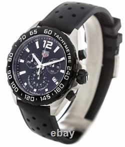 New Tag Heuer Formula 1 Perforated Rubber Tachymeter Men's Watch CAZ1010. FT8024