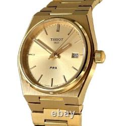 New Tissot PRX 35MM Quartz Gold Dial Unisex Watch T1372103302100