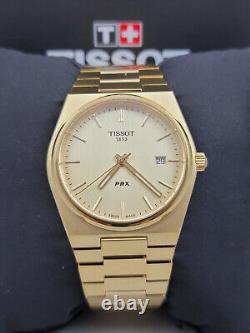 New Tissot PRX Gold Steel 40mm Swiss Quartz Watch