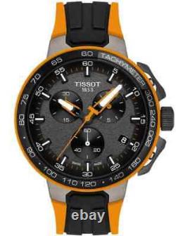 New Tissot T-Race Cycling T111.417.37.441.04 Chrono Orange Strap Men's Watch