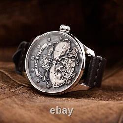 New brutal mens wristwatch, silver dial. Preorder/Prepayment 30% now- 70% later