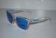 Oakley Frogskins Sunglasses OO9013-D055 Crystal Clear/Prizm Sapphire NEW