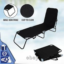 Outdoor Foldable Sun Lounger Recliner Bed Garden Beach Chair Relaxing Camping