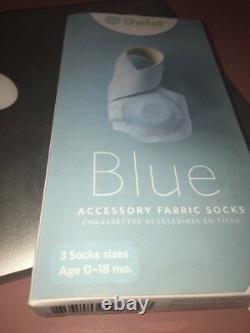 Owlet Fabric Socks Hypoallergenic cotton 3 sock sizes 0-18 months brand new