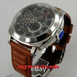 PARNIS black dial Sapphire Glass 21 jewels miyota automatic military men's Watch