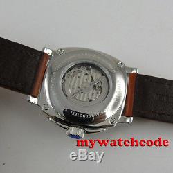 PARNIS black dial Sapphire Glass 21 jewels miyota automatic military men's Watch