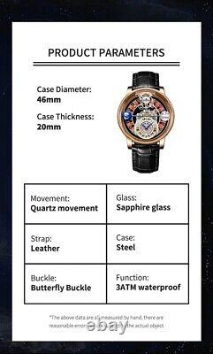 PINDU Design New Russian Roulette Celestial Series Quartz Watch Men Astronomia