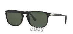 Persol PO 3059S 95/31 Black / Crystal Green Sunglasses NWT Authentic PO3059S