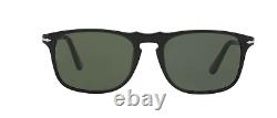 Persol PO 3059S 95/31 Black / Crystal Green Sunglasses NWT Authentic PO3059S