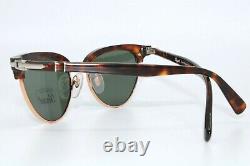 Persol PO3198S 24/31 Havana with Crystal Green Sunglasses New Authentic 51