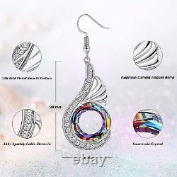 Phoenix Dangle Earrings Drop Women Jewelry Silver Crystal Fashion Party 925