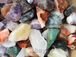 Quartz Mix 11 Stone Variety Rough Rock for Tumbling -Bulk Wholesale 1LB option