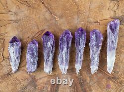 Raw AMETHYST Crystal Wand, Birthstone, Crystal Points, Raw Crystals Stones E1738