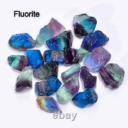 Raw Fluorite Chunks, Rough Tumbles, Natural Fluorite Bulk Crystal