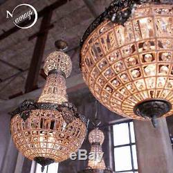 Royal French Empire Style Big Led Crystal Chandelier Pendant Lamp Lustres Lights