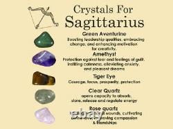 SAGITTARIUS Crystal Set, 5x Crystals Set For SAGITTARIUS