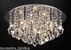 SALE Flush Ceiling Light In Chrome With Stunning Crystal Ball Droplets 5xLED