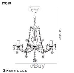 Sale Marie Therese Crystal Glass Chandelier In Led Polished Chrome 5 Light