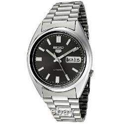 Seiko 5 Mens Automatic Watch SNXS79 with Black Dial and Silver Stainless Stee