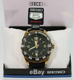 Seiko 5 Sports Gold Automatic Cloth Strap Men's Watch SRPB86K1