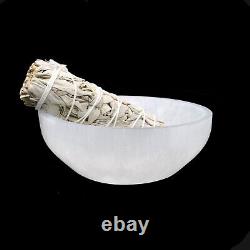 Selenite Crystal Bowl 3 4 5 and 6 Inch For Smudging and Crystal Charging Station