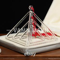 Sound Healing Quartz Crystal Singing Pyramid 3'' +5''+7''+mallet
