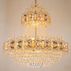 Sparkling Large Luxury Pendant LED Crystal Chandelier Light for Living Room