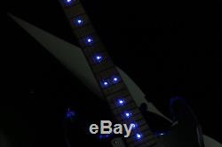 Strat LED Light Electric Guitar Frets Light Guitar Acrylic Body Crystal Guitar