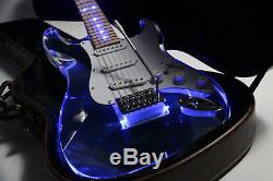 Strat LED Light Electric Guitar Frets Light Guitar Acrylic Body Crystal Guitar