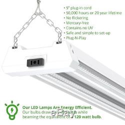 Sunco 6 Pack Shop Light Utility Led 40w (260w) 4500 Lumen 5000k (daylight) Clr