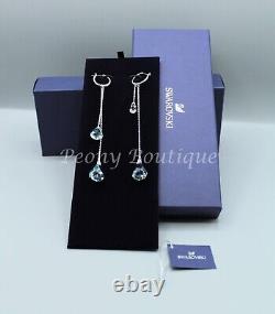 Swarovski 5521784 Spirit earrings jewelry fashion blue crystal silver tone long
