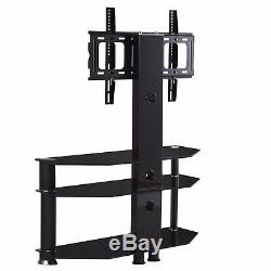 Tempered Glass Black TV Stand Console Media 32-55 with Bracket Plasma LCD TV