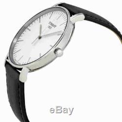 Tissot Everytime Silver Dial Black Leather Men's Watch T1096101603100
