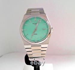 Tissot PRX T1374101109101 GREEN DIAL Stainless Steel Watch NEW IN BOX WITH TAGS