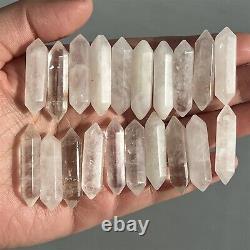 Top Wholesale natural clear quart obelisk quartz crystal wand double point 100x